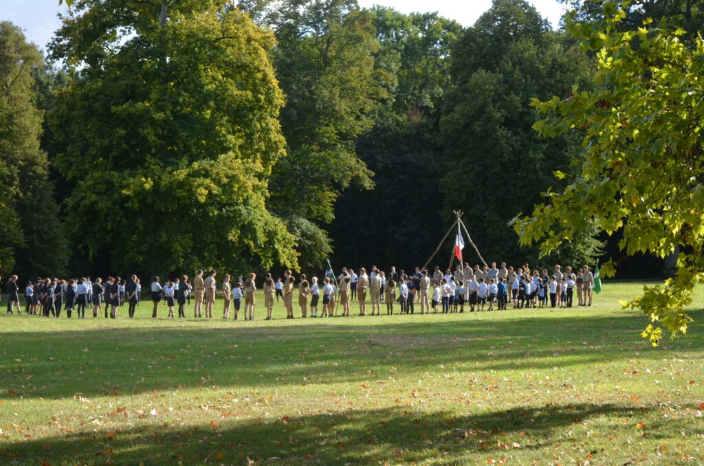 scouts sur terrain lors du rassemblement du 25 et 25 Sept